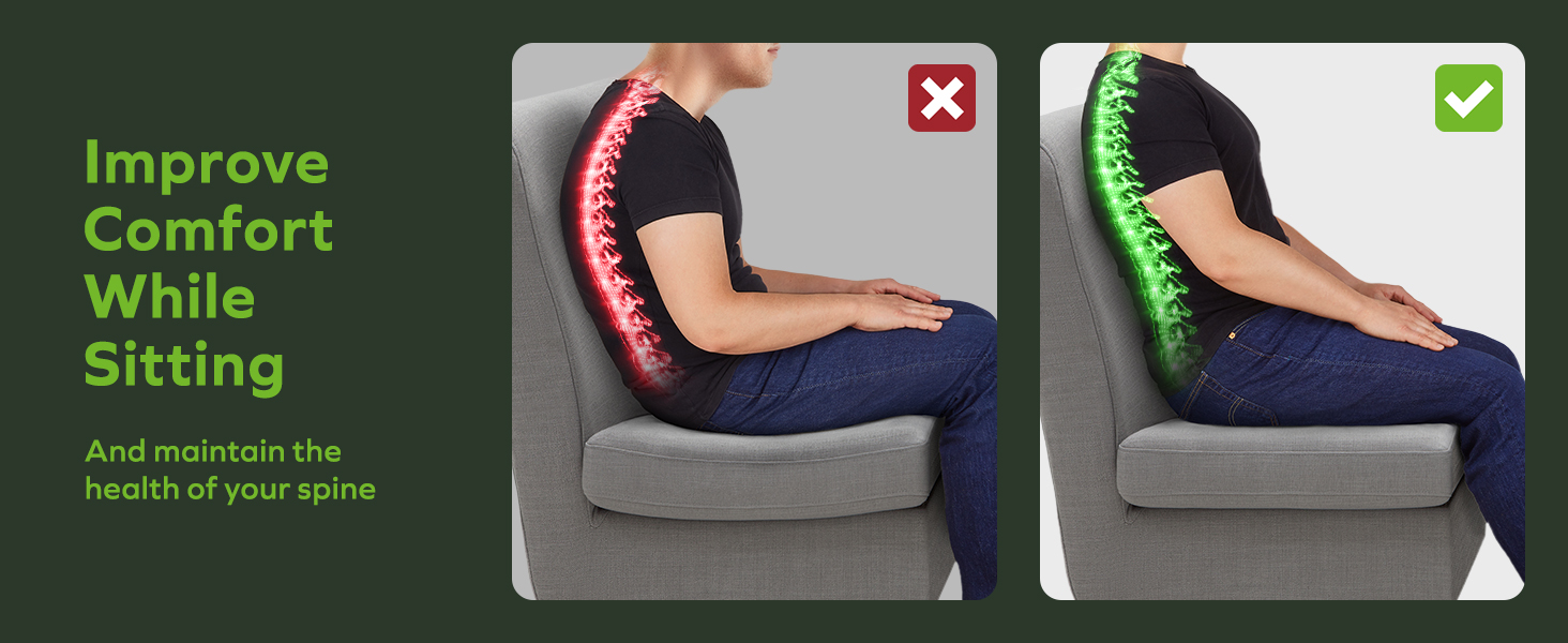 Improve comfort while sitting and maintain spine health